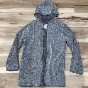 Victoria’s Secret PINK Grey Sherpa Open Front Hooded Sweater Women's XS/S